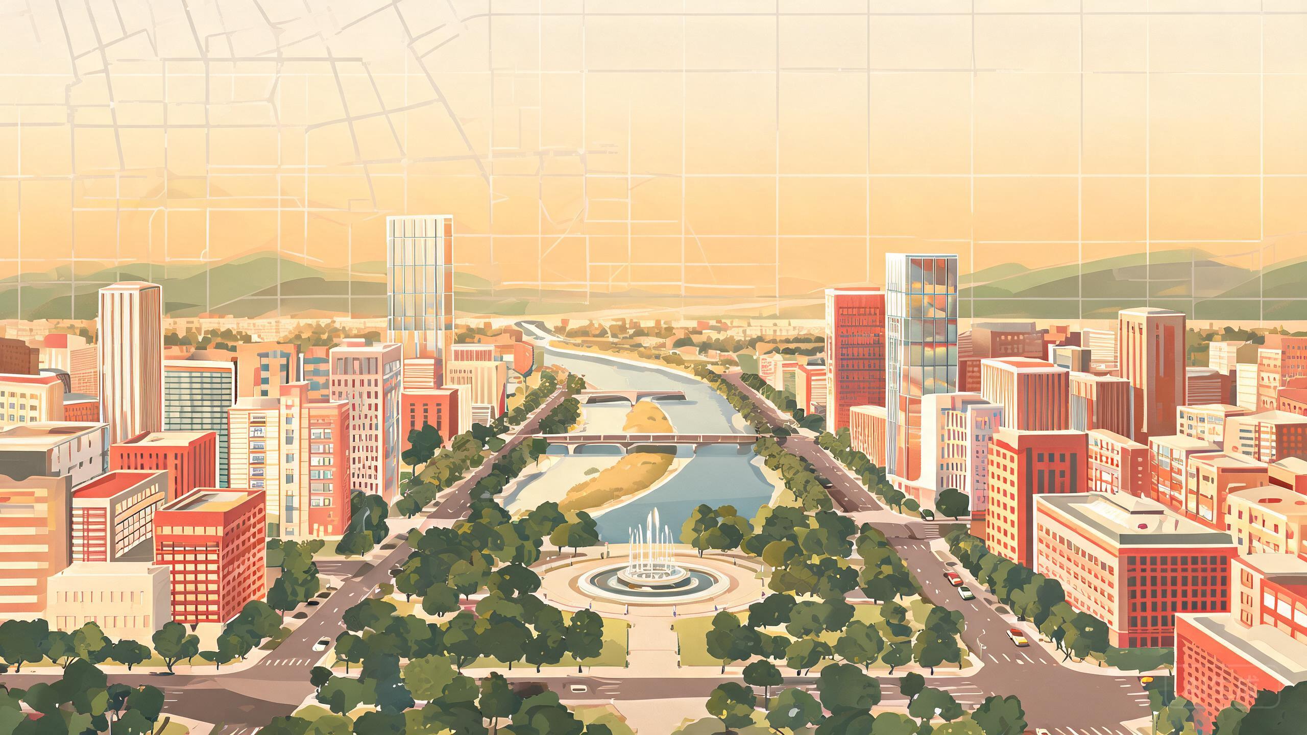 设身处地城市治理插画